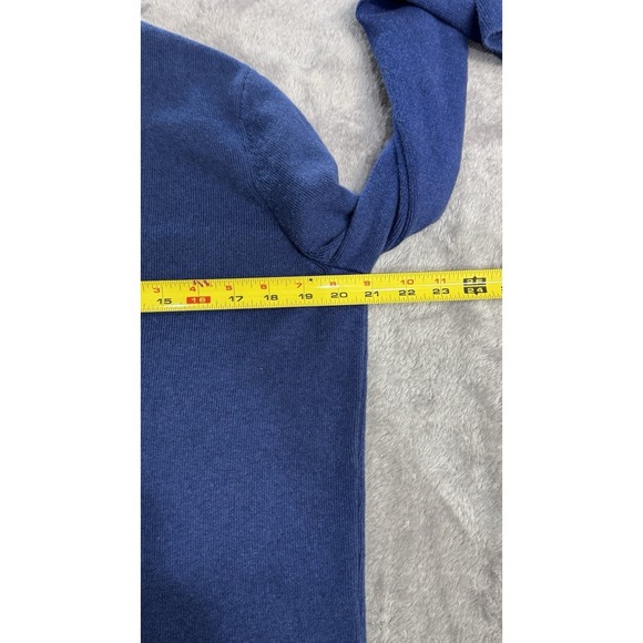 Massimo Dutti  Men Large Cotton Silk Zip Cardigan Sweater Blue Designer Italy - Picture 7 of 8